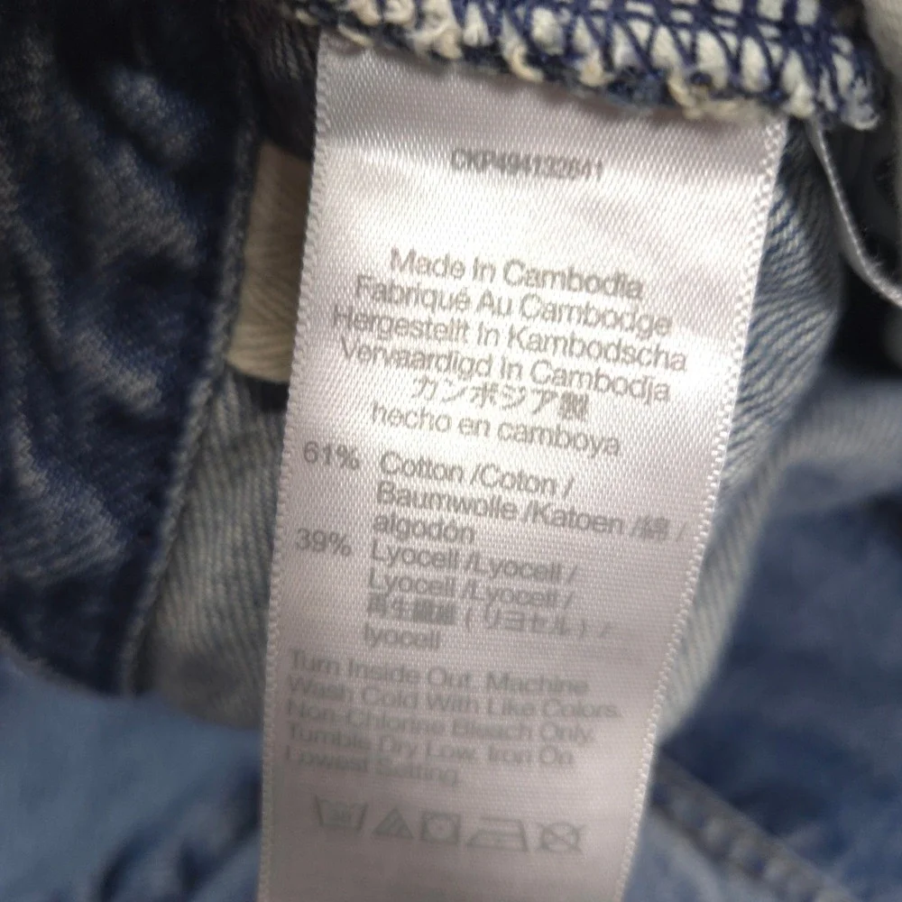 Madewell Jeans‎ Womens 24W Blue Superwide-Leg Whiskered Billings Wash Denim